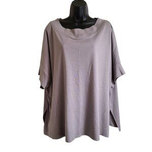 Planet by Lauren G Womens Short Sleeve Shirt Size OSFA Lagenlook